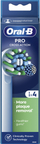 Kokë furçe elektrike Oral-B Pro Cross Action, set 4 copë, e bardhë