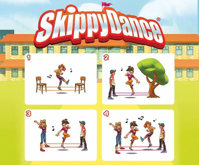 Lodër kërcimi Goliath Skippy Dance 32175.048, me shirit elastik, shumëngjyrëshe