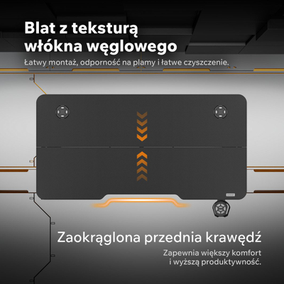 Tavolinë gaming SENSE7 VAMO, 120x60 cm, strukturë çeliku, e zezë