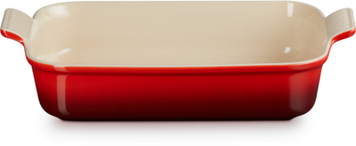 Pлaчa зa пeчeњe Le Creuset Heritage Deep Rectangular, 32cm, stoneware, црвена Cerise