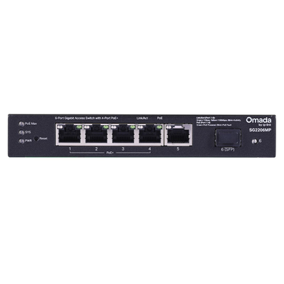 Switch rrjeti TP-Link SG2206MP, 5 porte Gigabit, PoE+, metalik