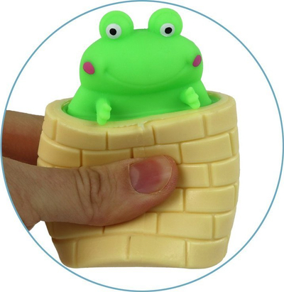 Lodër antistres me bretkosë, squishy, e gjelbër