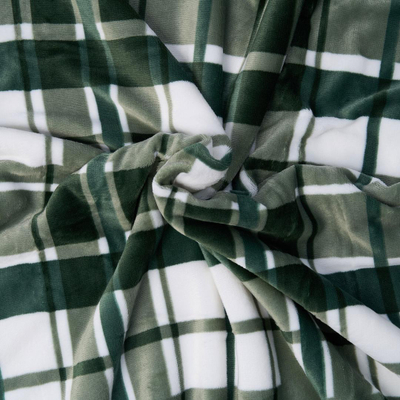 Batanije HEINNER Faux Fur Checkered, 200x220 cm, jeshile