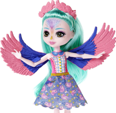 Kukull Mattel Enchantimals Filia Finch City Tails, me 3 zogj shoqërues, shumëngjyrëshe