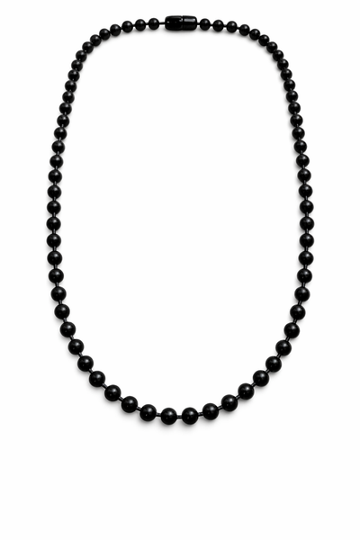 Zinxhir Premium për Meshkuj – Black Beaded Necklace