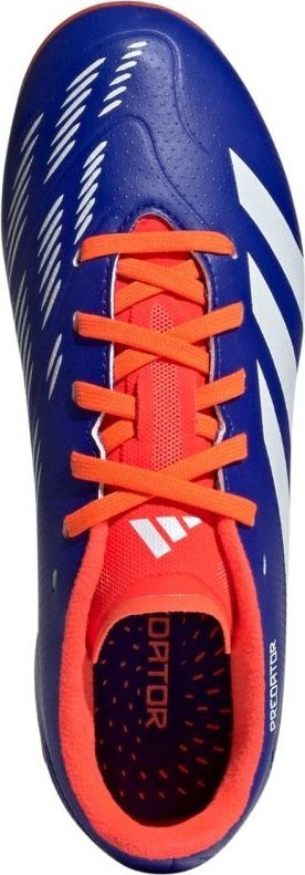 Këpucë futbolli për kalamoj adidas Predator League MG Jr IF6412, për fusha të forta dhe artificiale, blu me portokalli