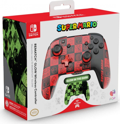 Контролер PDP Rematch Glow in the Dark, Безжичен, шарен
