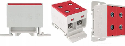 Terminal hekurudhor elektrik ZGX-2x35, 2 pole, 35mm², i kuq