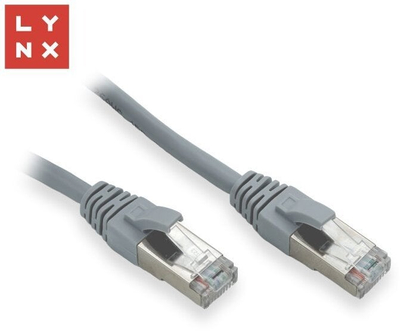 Kabllo rrjeti LYNX FTP Cat5e, 1m, paketim 10 copë, gri