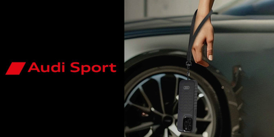 Litar telefoni Audi Universal, 28cm, lëkurë, i zi