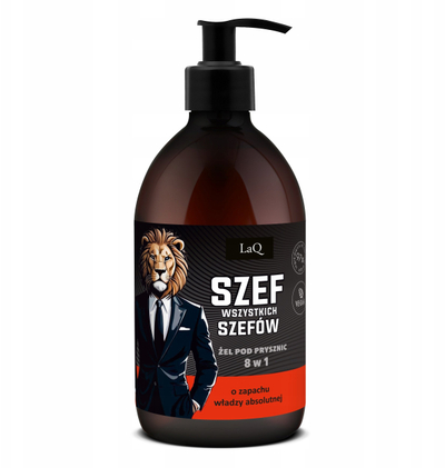 Xhel dushi për burra LaQ SZEF WSZYSTKICH SZEFOW, 8 në 1, 500ml, vegan