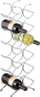 Raft vere Zeller Wine Rack 27357, metal krom, 12 shishe, argjendtë