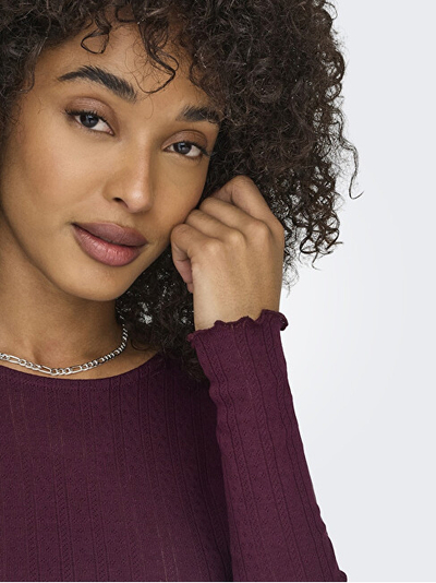 Bluzë për femra ONLY 5715601395855, burgundy