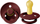 Biberon gome Bibs 6m+, bordo