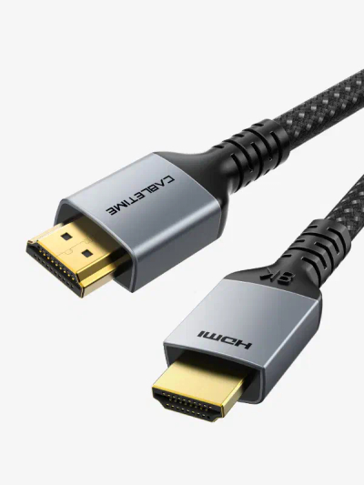Kabllo HDMI CABLETIME 2.1, 1m, 48Gbps 8K, e zezë