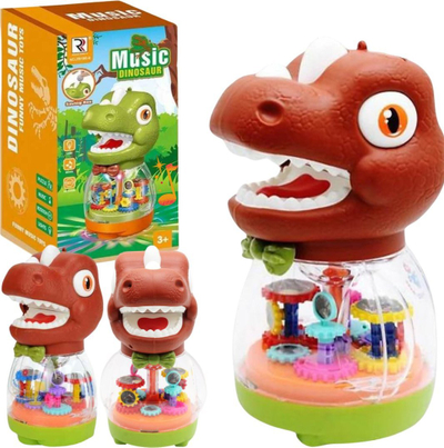 Kasafortë lodër interaktive me dinosaur, me drita, me muzikë, shumëngjyrëshe