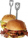 Shkopinj hamburgeri Gefu TORRO, set 2 copë, çelik inox, 19 cm