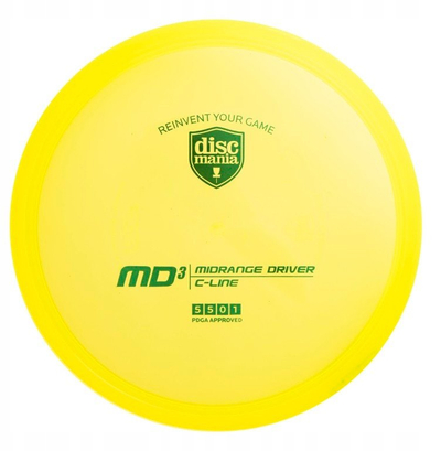Disk golf Discmania C-LINE MD3, midrange driver, 173–176 g, i verdhë