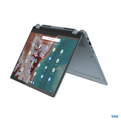 Laptop Lenovo IdeaPad Flex 5 14IAU7, 14" FHD me prekje, Intel Core i3, 8GB RAM, 128GB eMMC, ChromeOS, i kaltër
