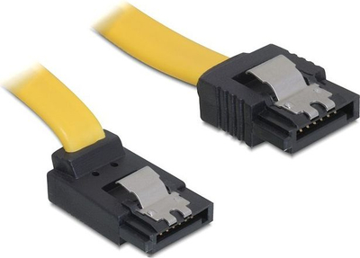 Kabllo Delock SATA - SATA, 0.3m, e verdhë