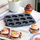 Tepsi për muffin Berretti Torta, 12 forma, jo ngjitëse, gri