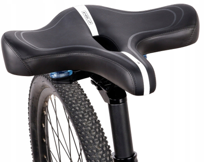 Sedilja biçiklete Wide Ergonomic, me shkumë të butë, pezullim i dyfishtë, e zezë