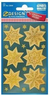 Ngjitëse dekorative Zdesign Gold Stars 217120, yje ari, ngjyrë ari