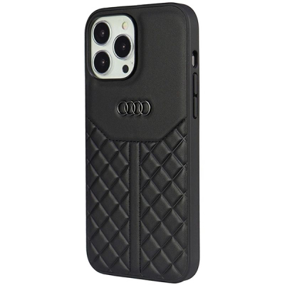 Mbulesë telefoni Audi Genuine Leather për iPhone 13 Pro Max 6.7", hardcase, e zezë