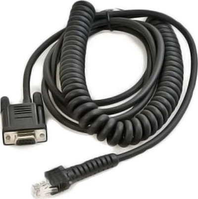 Спирален кабел Datalogic CAB-456, RS-232, 3.6m, црн