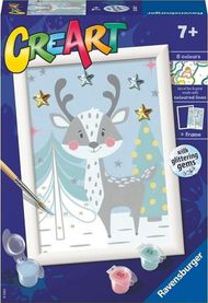 Set pikture sipas numrave Ravensburger CreArt Winter Fawn, për fëmijë 7+, shumëngjyrësh