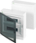 Kuti shpërndarëse Elektro-Plast Elegant 2425-01, 2x12 module, për mur jashtë, me derë transparente