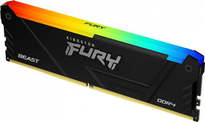 Memorie Kingston Fury Beast RGB, DDR4, 8 GB, 3600 MHz, CL17, KF436C17BB2A/8