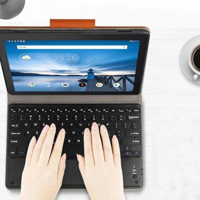Mbulesë me tastierë Bluetooth për tablet Lenovo Tab M10 Plus X606, 10.3", me touchpad, e zezë