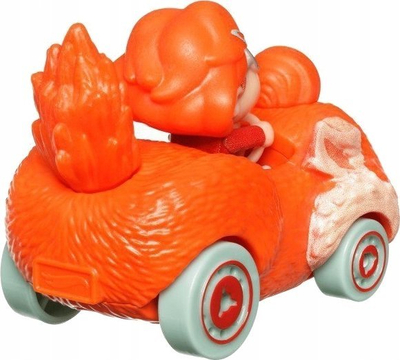 Makine lodër Hot Wheels RacerVerse Turning Red, die-cast, për kalamaj 3+, portokalli