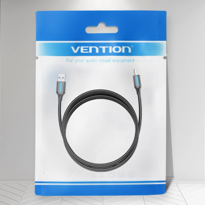 Kabllo USB Vention COQBI, USB A në USB B, 3m, USB 2.0, e zezë