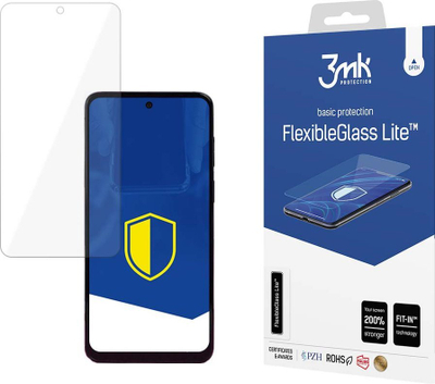 Mbrojtëse ekrani 3mk FlexibleGlass Lite për Motorola Moto G53, xham hibrid, transparente