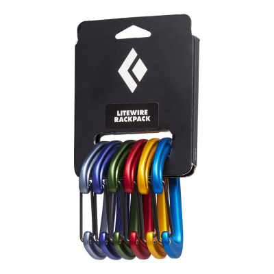 Set karabinash Black Diamond LiteWire Rackpack, 6 copë, tel i lehtë, shumëngjyrësh