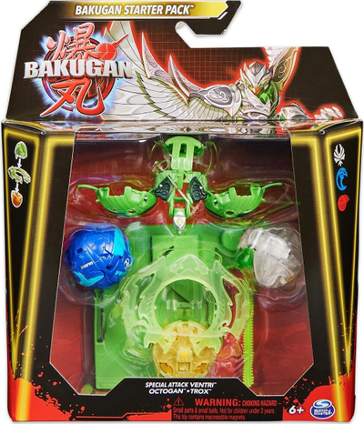 Set lojë Bakugan Starter Pack Assortment, figurina transformuese, me kod për Roblox, shumëngjyrësh