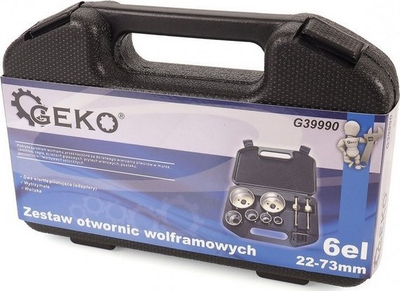 Set sharra rrethore tungsten Geko, 22-73mm, 9 copë, argjendtë