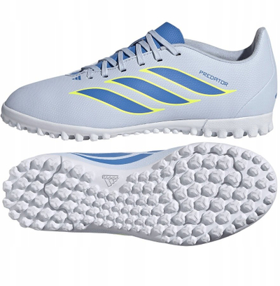 Këpucë futbolli turf Adidas Predator Club Kids, nr 35, për fëmijë, blu e çelët