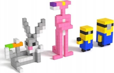 Lodër magnetike Pixio Blocks 24 Bot, 24 copa, shumëngjyrëshe