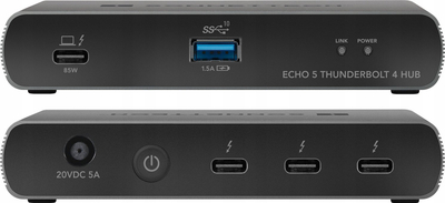 Хаб Sonnet Echo 5 Thunderbolt, 4 порти Thunderbolt 4, 85W, црн