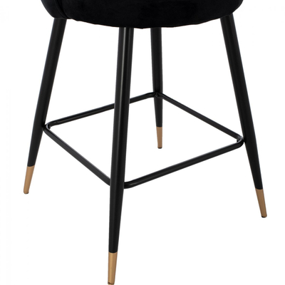 Stol velvet + metal 50×50×90 cm (HM8736.04), zezë