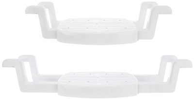 Sedilje rregulluese për vaskë Herdegen, 58-77x27.5 cm, plastike, e bardhë