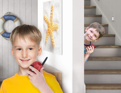 Lodër Walkie Talkie Marvel Spider-Man, set me 2 copë, për kalamaj, e kuqe