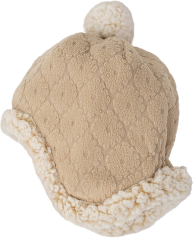 Зимска капа Lodger Beanie Folklore Fleece, 1-2 години, флис, беж