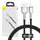 Kabllo USB Lightning Baseus Cafule, 0.25m, 2.4A, i zi