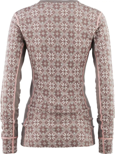 Bluzë bazë për goca Kari Traa Rose Long Sleeve, 100% lesh Merino, madhësia M, ngjyrë taupe