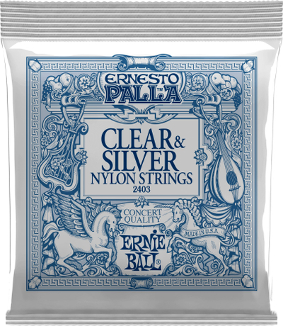 Telat për kitarrë klasike Ernie Ball Ernesto Palla 2403, najllon, clear dhe silver