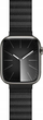 Rrip ore Crong Eclipse për Apple Watch, lëkurë magnetike, 42 44 45 49 mm, i zi